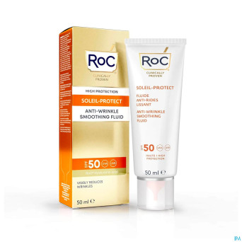 Roc sol protect a/wrinkle smooth.fluid ip50 tb50ml