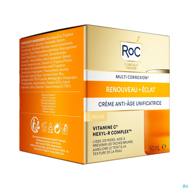 Roc multi correx.revive+glow a/age cr rich pot50ml