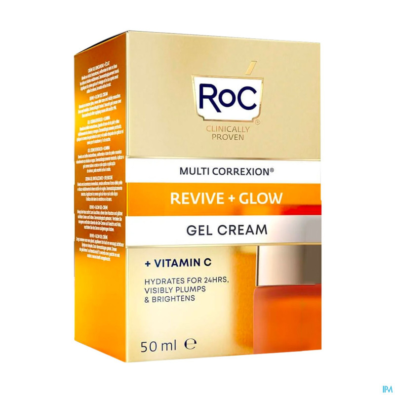 Roc multi correx.revive+glow gel cream   pot  50ml