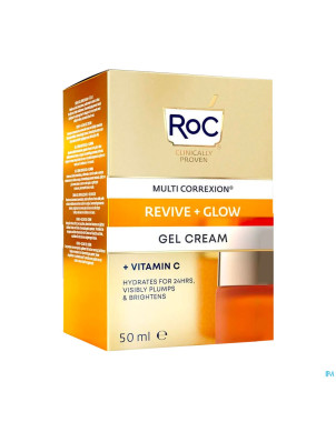 Roc multi correx.revive+glow gel cream   pot  50ml