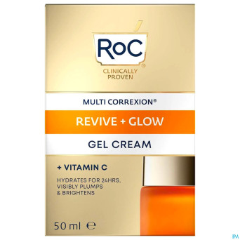 Roc multi correx.revive+glow gel cream   pot  50ml