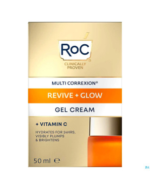 Roc multi correx.revive+glow gel cream   pot  50ml