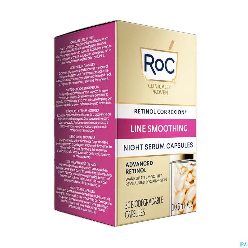 Roc retinol correx.line smooth.night serum caps 30