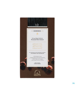 Korres kh huile argan color. haute perf.black 1.0