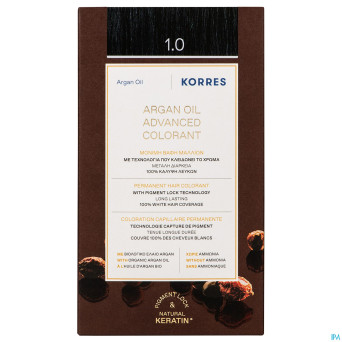 Korres kh huile argan color. haute perf.black 1.0