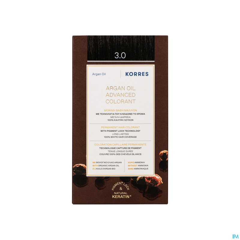 Korres kh huile argan color.h.perf.dark brown 3.0