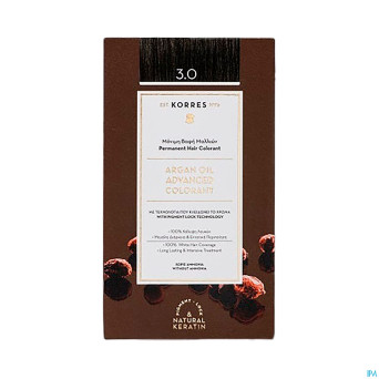 Korres kh huile argan color.h.perf.dark brown 3.0