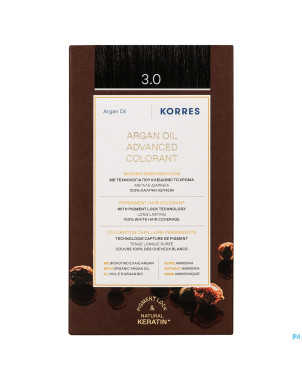 Korres kh huile argan color.h.perf.dark brown 3.0