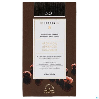 Korres kh huile argan color.h.perf.dark brown 3.0