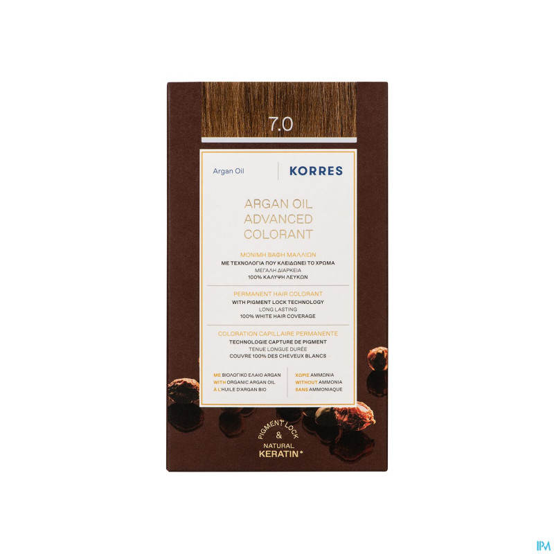 Korres kh huile argan color.haute perf.blonde 7.0