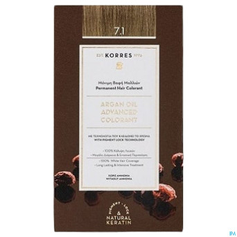 Korres kh huile argan haute perf. ash blonde 7.1