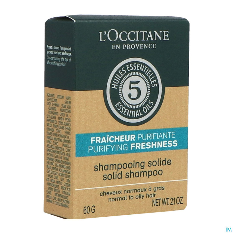 L'occitane sh solide fraicheur purifiante 60g