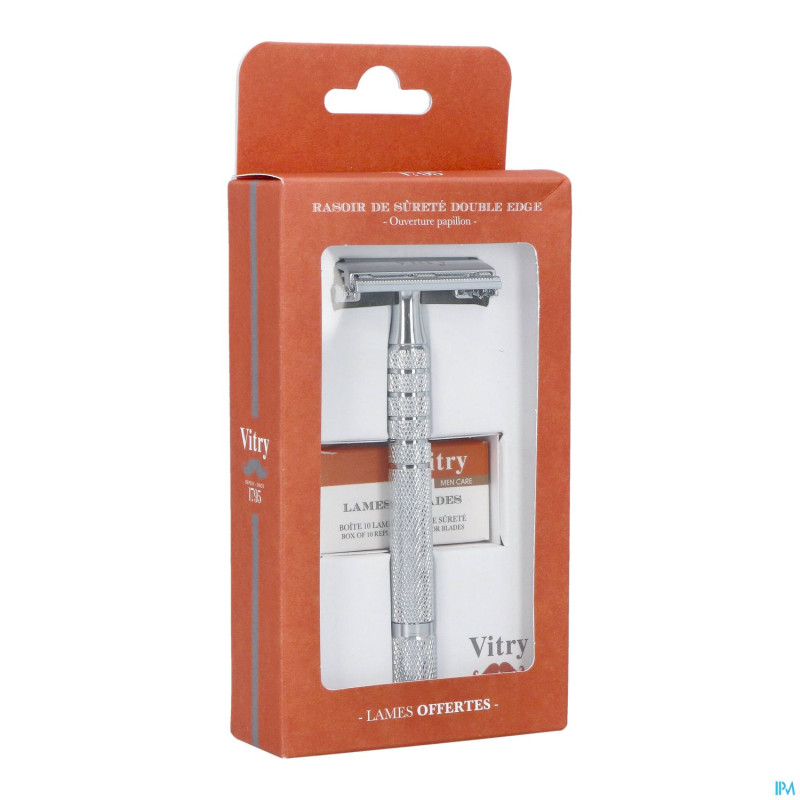 Vitry rasoir surete papillon +10 lames