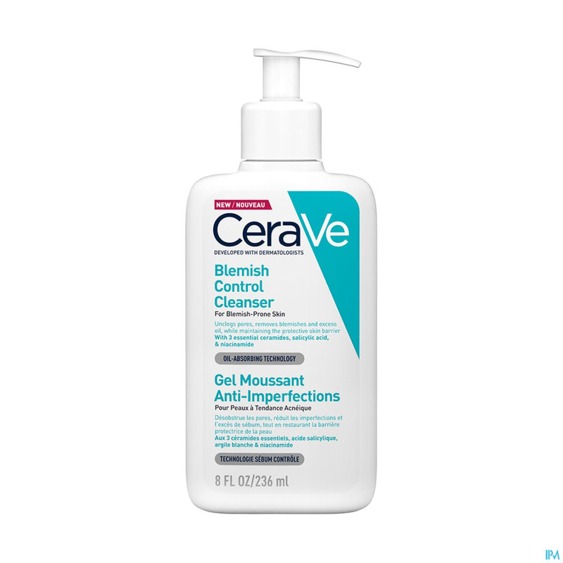 Cerave gel moussant nettoyant a/imperf.    236ml