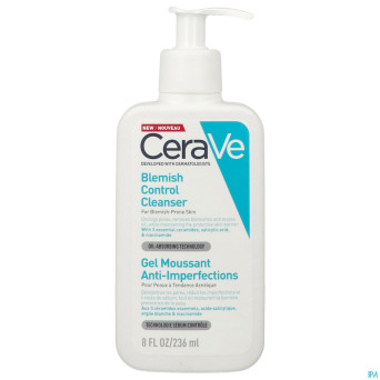 Cerave gel moussant nettoyant a/imperf.    236ml