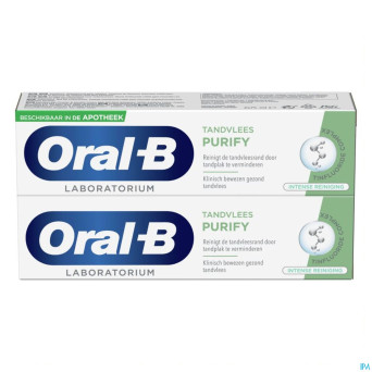 Oral-b lab purify nettoyage intense 2x75ml