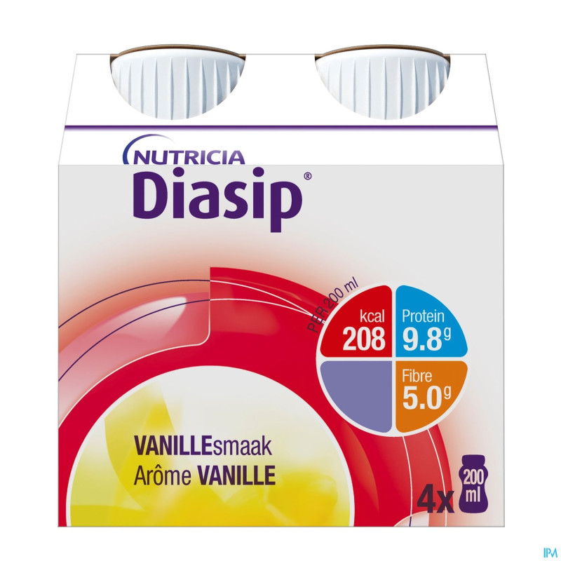 Diasip vanille bouteille 4x200ml nf