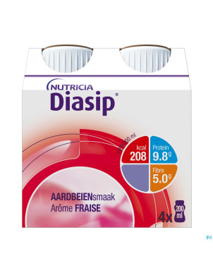 Diasip fraise  bouteille 4x200ml nf