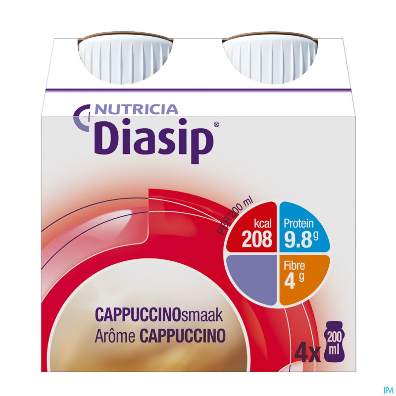 Diasip cappuccino    bouteille 4x200ml nf