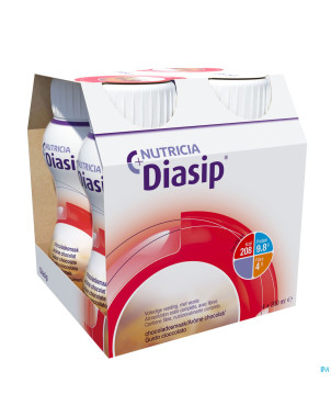 Diasip chocolat bouteille 4x200ml nf