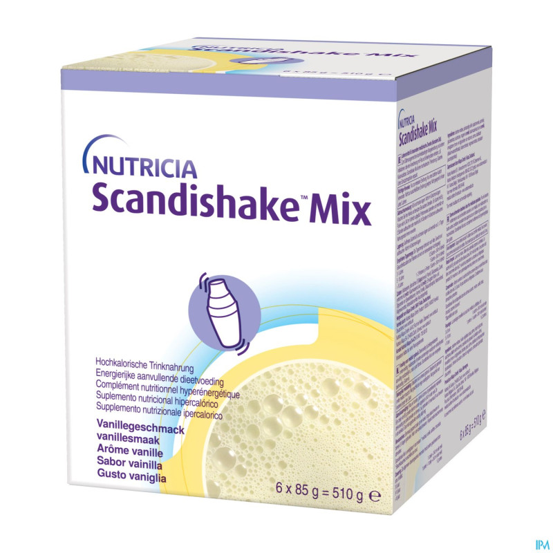 Scandishake mix vanille    sach 6x85g nf