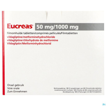 Eucreas 50mg/1000mg pi pharma comp pell 180 pip
