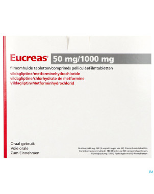 Eucreas 50mg/1000mg pi pharma comp pell 180 pip
