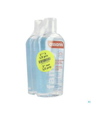 Assanis gel flip top 2x250ml    2eme -50%