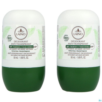 Laino deodorant duo coco roll on 2x50ml