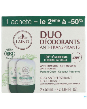 Laino deodorant duo coco roll on 2x50ml