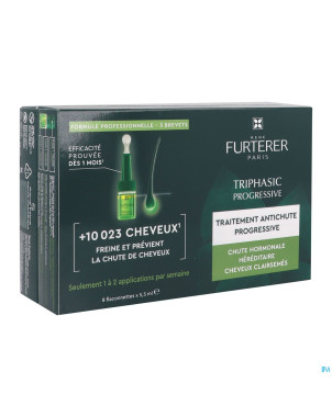 Furterer triphasic progres. trait. a/chute 8x5,5ml