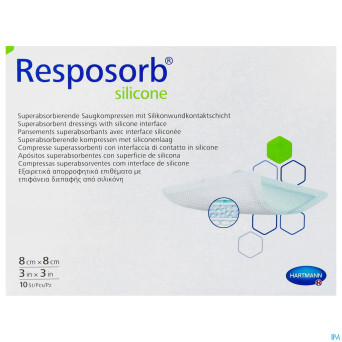 Resposorb silicone 8x8cm 10 4130411
