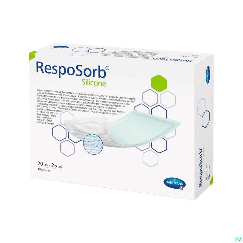 Resposorb silicone 20x25cm 10 4130451
