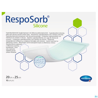 Resposorb silicone 20x25cm 10 4130451