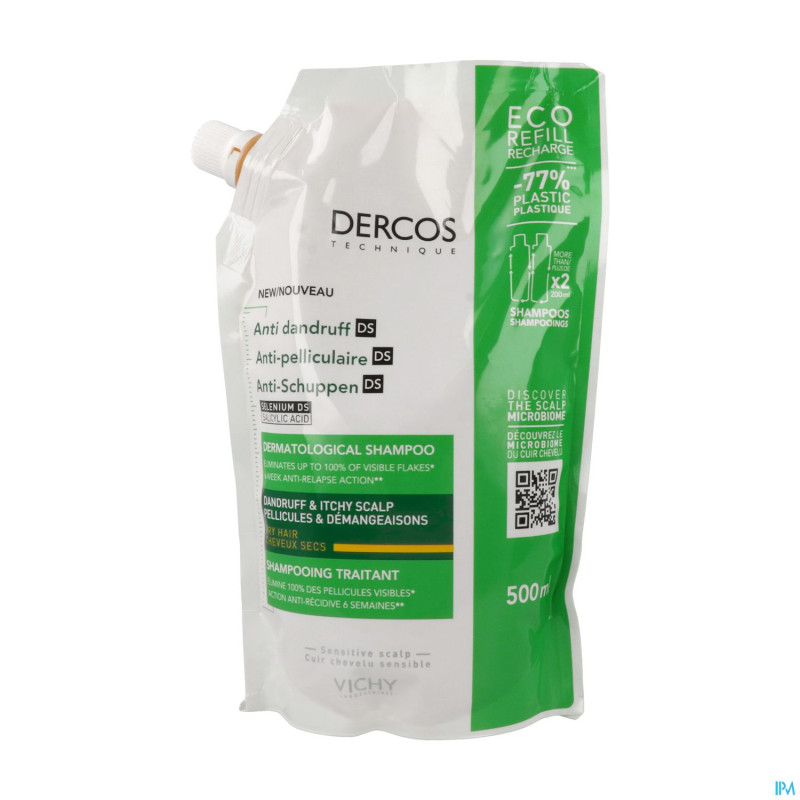 Vichy dercos sh trait.a/pell chev.sec refill 500ml