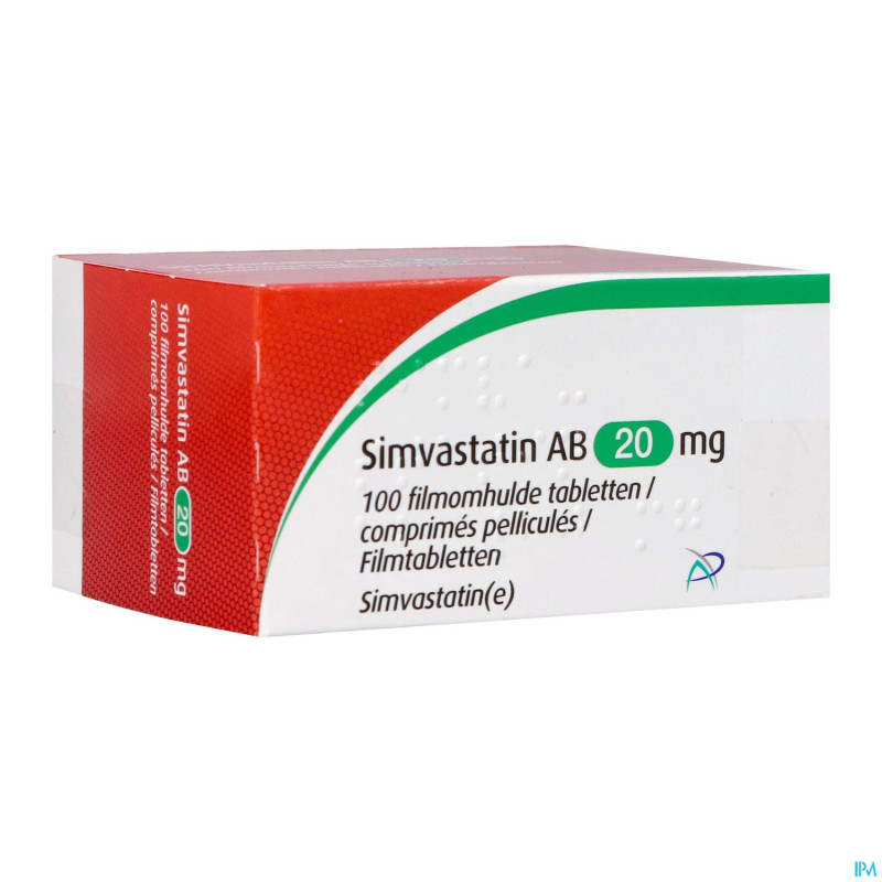 Simvastatin ab 20mg comp pell 100