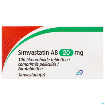 Simvastatin ab 20mg comp pell 100
