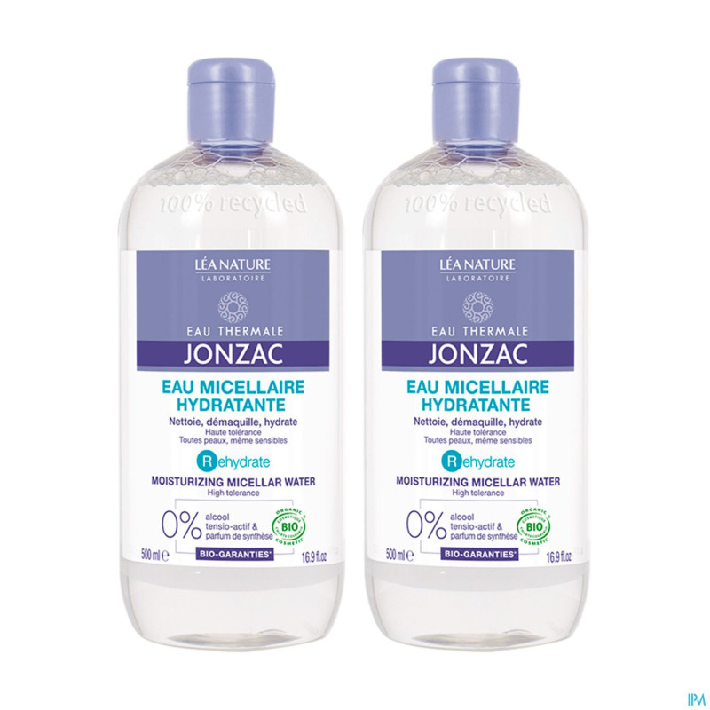 Jonzac rehydrate eau micellaire duo pack   2x500ml