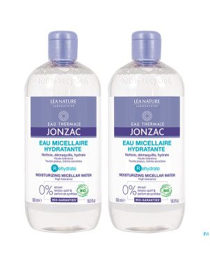 Jonzac rehydrate eau micellaire duo pack   2x500ml