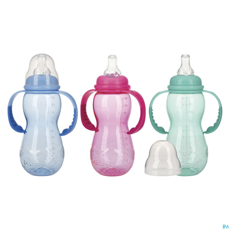 Nuby biberon col standard & a/colique 3m+ 320ml