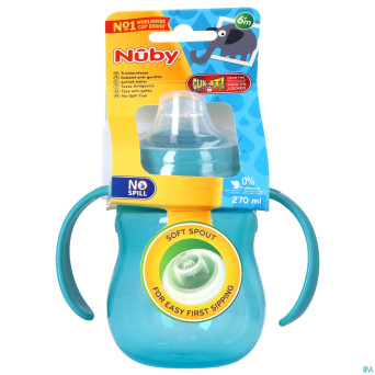 Nuby gobelet a/goutte anses 6m+ 270ml