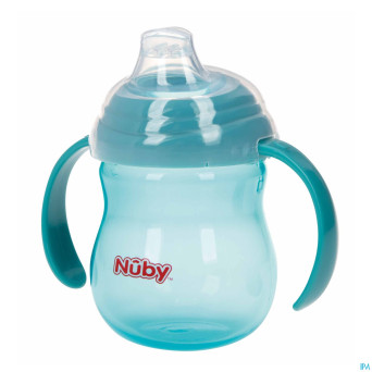 Nuby gobelet a/goutte anses aqua 6m+ 270ml