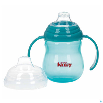 Nuby gobelet a/goutte anses aqua 6m+ 270ml