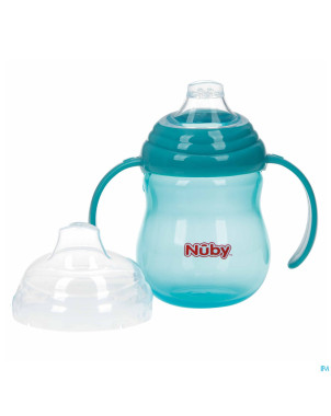 Nuby gobelet a/goutte anses aqua 6m+ 270ml