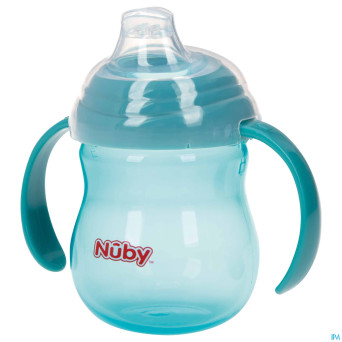 Nuby gobelet a/goutte anses aqua 6m+ 270ml