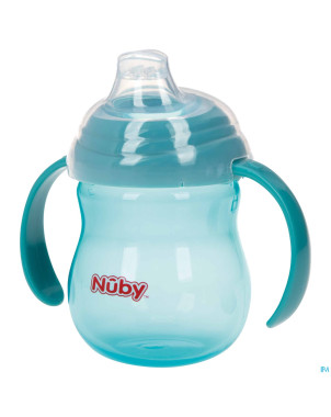Nuby gobelet a/goutte anses aqua 6m+ 270ml