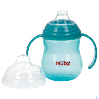 Nuby gobelet a/goutte anses aqua 6m+ 270ml