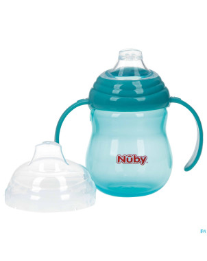 Nuby gobelet a/goutte anses aqua 6m+ 270ml