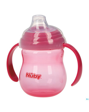Nuby gobelet a/goutte anses rose 6m+ 270ml