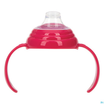 Nuby gobelet a/goutte anses rose 6m+ 270ml